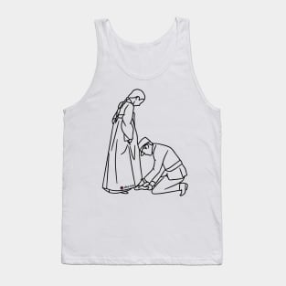 Mr sunshine line art stickers Tank Top